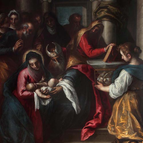 Palma il Giovane (Negretti Jacopo) - Presentazione di Gesù al Tempio - olio su tela, 260 × 150 cm Viadanica, Sant’Alessandro Restauro affidato da Fondazione Creberg a Francesca Ravelli con la collaborazione di Sara Offredi Analisi scientifiche: Vincenzo Gheroldi (Anno 2019) 