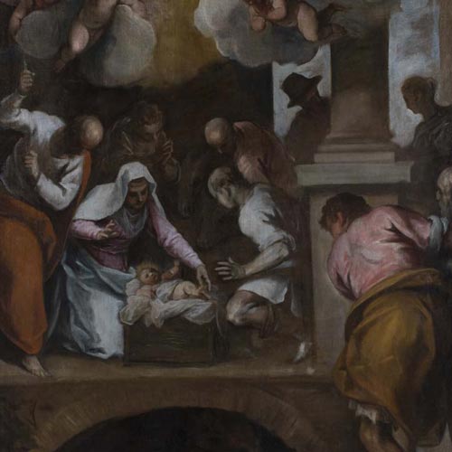 Palma il Giovane (Negretti Jacopo) - Adorazione dei pastori - olio su tela, 241 × 158 cm Bergamo, Sant’Andrea apostolo Restauro affidato da Fondazione Creberg ad Andrea Lutti con la collaborazione di Sabrina Moschitta (Anno 2019) 