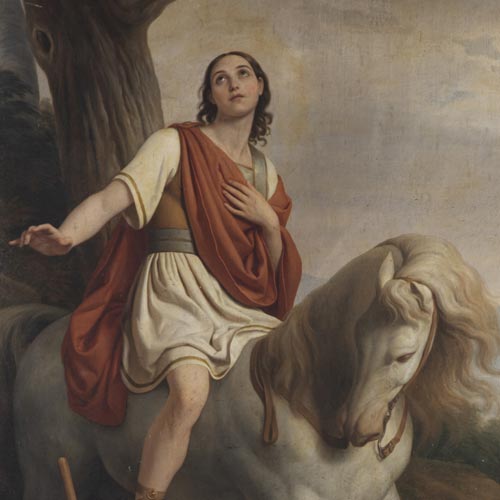 TRÉCOURT LUIGI - San Giorgio e la Principessa - olio su tela, 260 × 260 cm
 Costa di Mezzate, San Giorgio Martire
 Restauro affidato da Fondazione Creberg ad Andrea Lutti con la collaborazione di Sabrina Moschitta
 (Anno 2025)