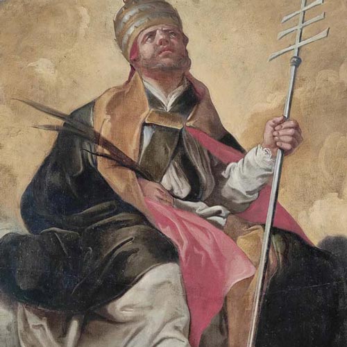 Ceruti Giacomo - San Ponziano in gloria - olio su tela, 131 x 182 cm Gandino, Basilica di Santa Maria Assunta Restauro affidato da Fondazione Creberg ad Antonio Zaccaria con la collaborazione di Barbara Vitali (Anno 2023) 