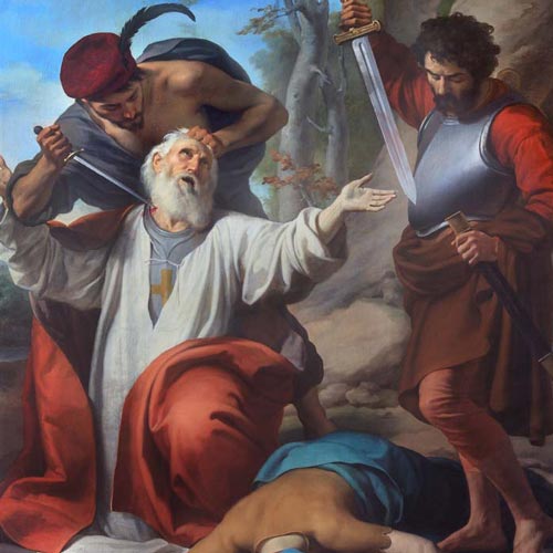 Coghetti Francesco - Martirio dei santi Fermo e Rustico - olio su tela, 340 × 235 cm Adrara San Martino, Santi Martino, Carlo Borromeo e Natività della Beata Vergine Restauro affidato da Fondazione Creberg a Francesca Ravelli con la collaborazione di Sara Offredi (Anno 2020)