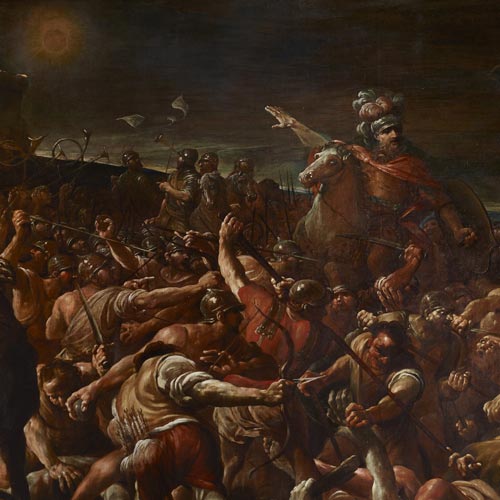 Crespi Giuseppe Maria - Giosué che ferma il sole - olio su tela, 250 x 500 cm Bergamo, Cappella Colleoni Restauro affidato da Fondazione Creberg a Delfina Fagnani - Sesti Restauri con Valerio Garofalo (Anno 2023) 