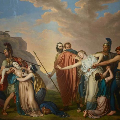 Diotti Giuseppe - Antigone condannata a morte da Creonte - olio su tela, 275 × 375 cm Bergamo, Accademia Carrara  Restauro affidato da Fondazione Creberg a Delfina Fagnani - Sesti Restauri con Valerio Garofalo (Anno 2021)